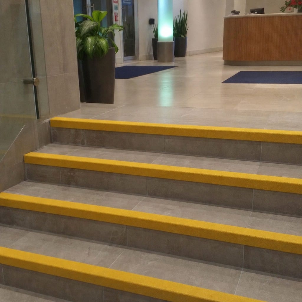 Customer photo review of Anti Slip GRP Stair Nosing 70x30mm Fire Retardant