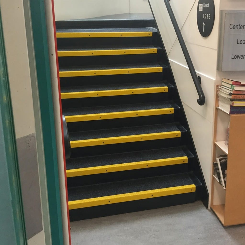 Customer photo review of Aluminium Reinforced GRP Stair Treads Chemical Resistant