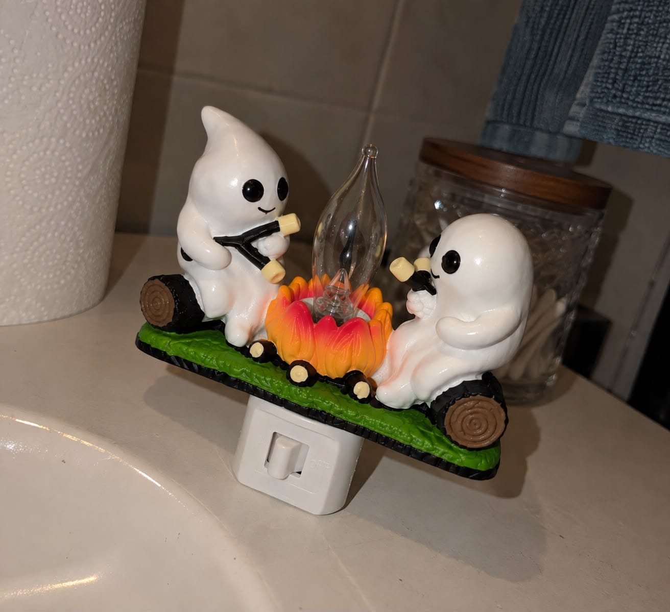 Customer photo review of Ghost Campfire Night Light™