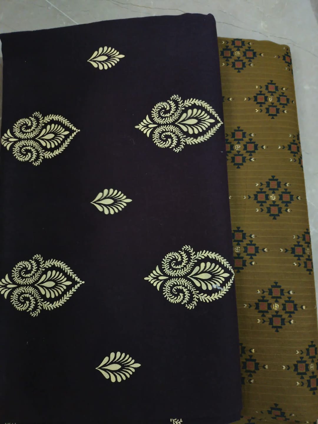 Customer photo review of Black Heritage — Printed Khaddar 2-Piece Unstitched Suit