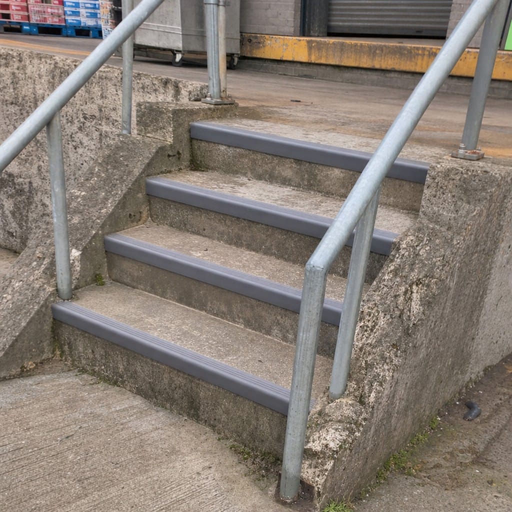 Customer photo review of Rubber Nosing 40x40mm 900mm & 1500mm PVC Anti Slip Step Edge