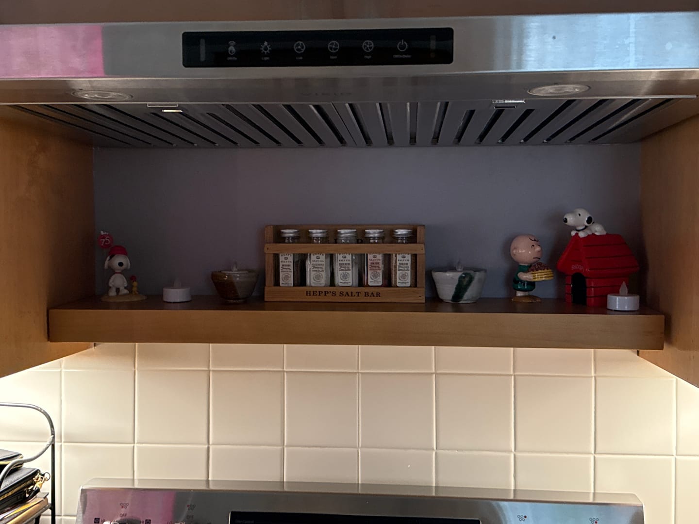 Customer photo review of Rustic Pine Floating Shelves