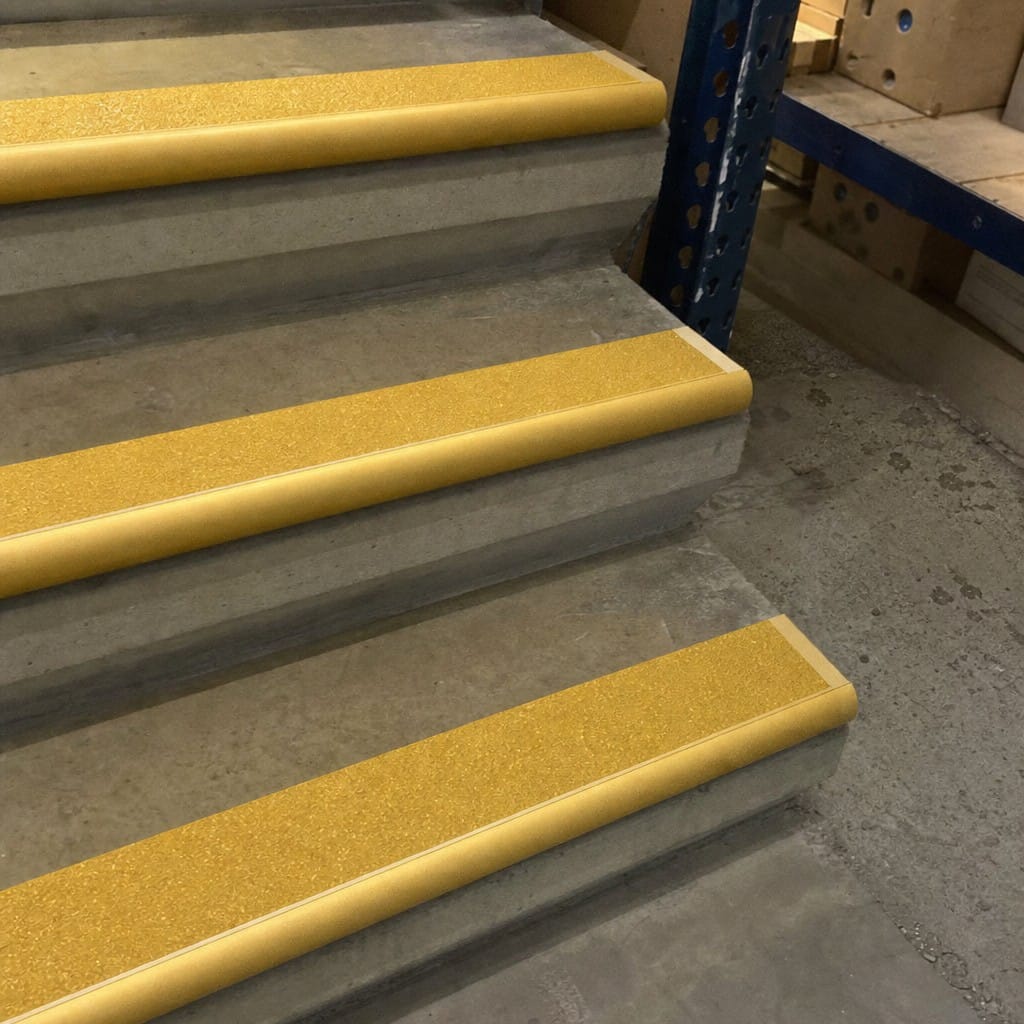 Customer photo review of MorGrip Bullnose Stair Nosing 70mm Tread Various Lengths