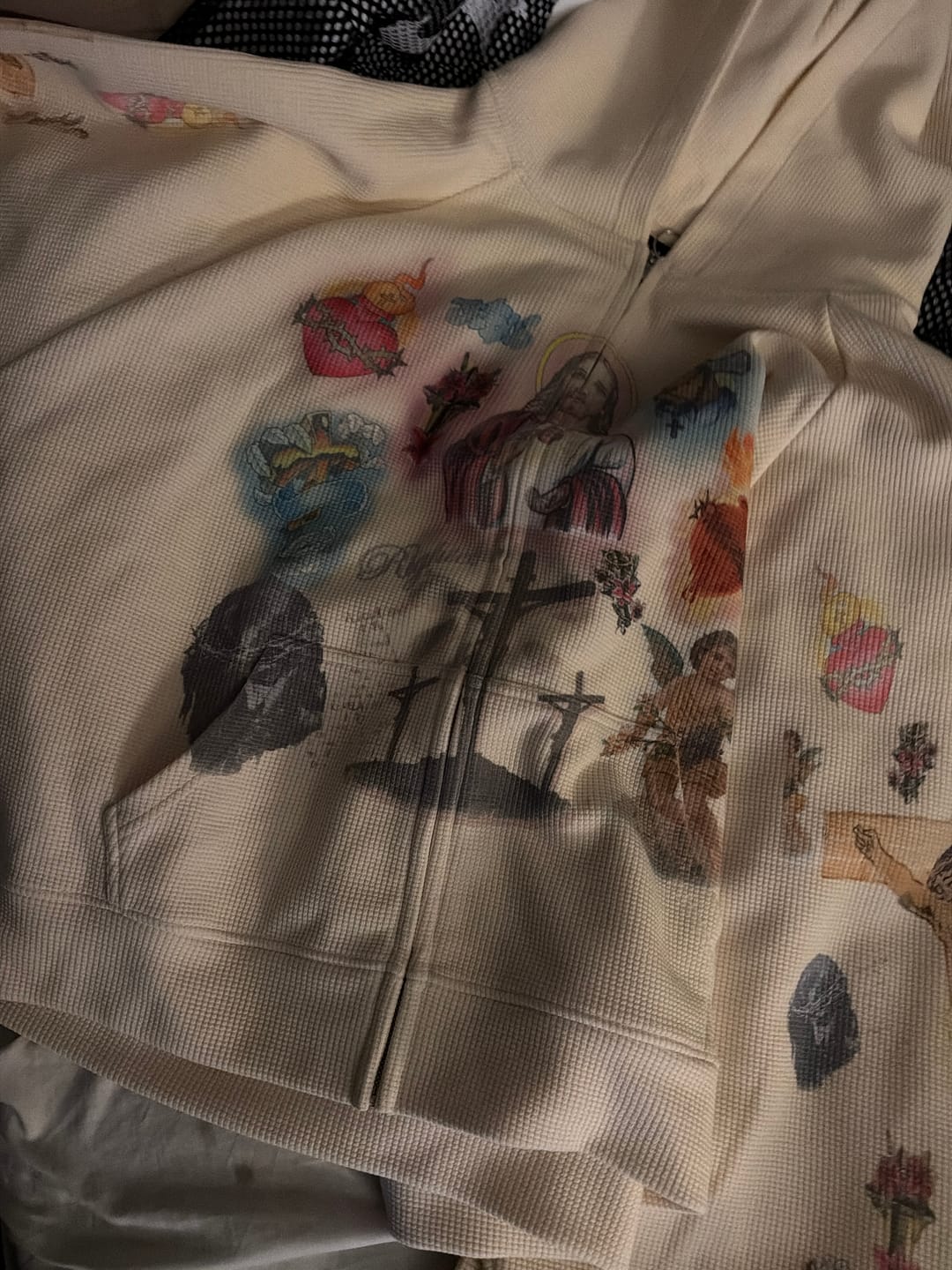 Customer photo review of Righteous Ultimate Sacrifice Thermal Zip Up Cream