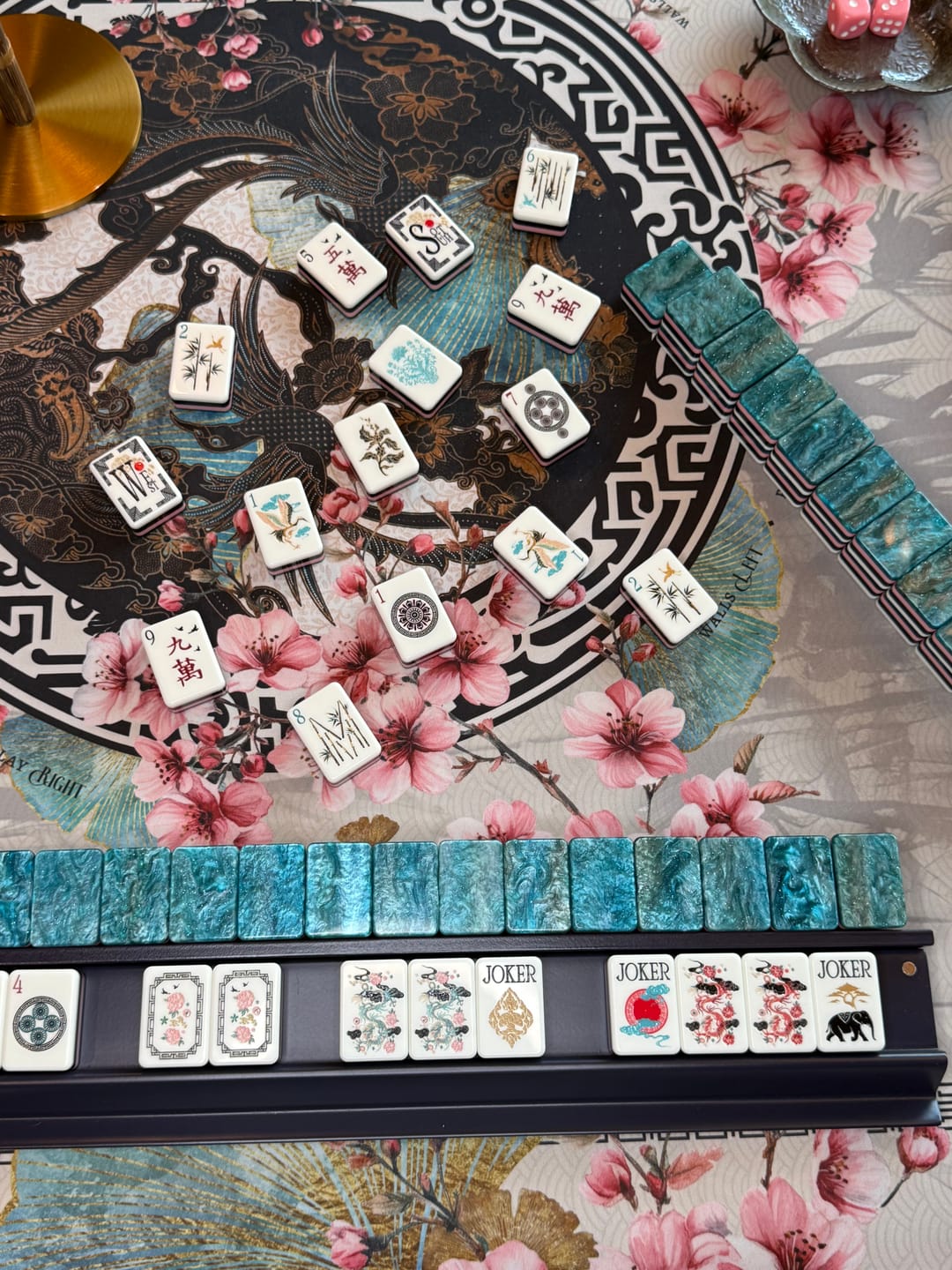 Customer photo review of Imperial Lotus Teal Tiles & Imperial Bloom Mat Bundle