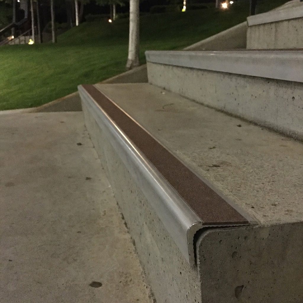 Customer photo review of Bullnose Stair Nosing 3.22m Aluminium 55mm Tread Single Channel