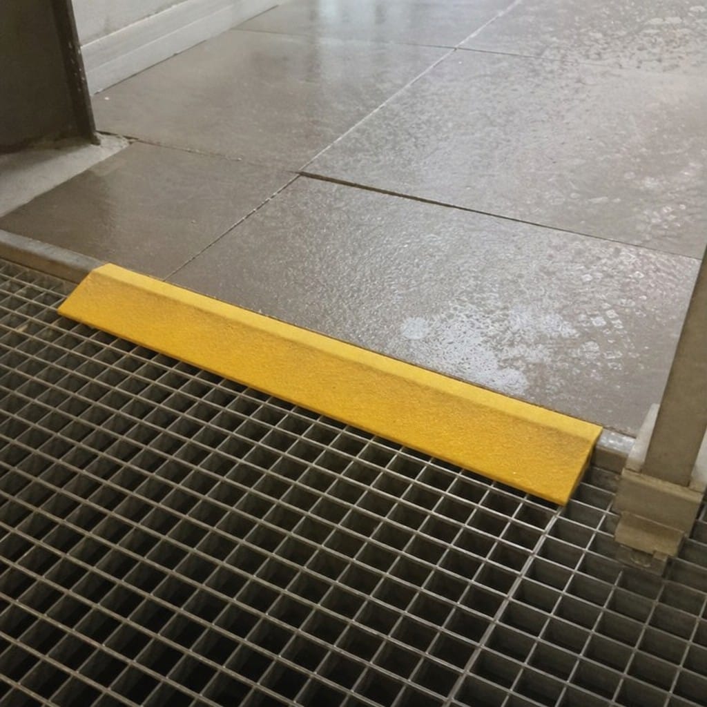 Customer photo review of GRP Ramp 125mm Wide Fibreglass Anti Slip for Grating
