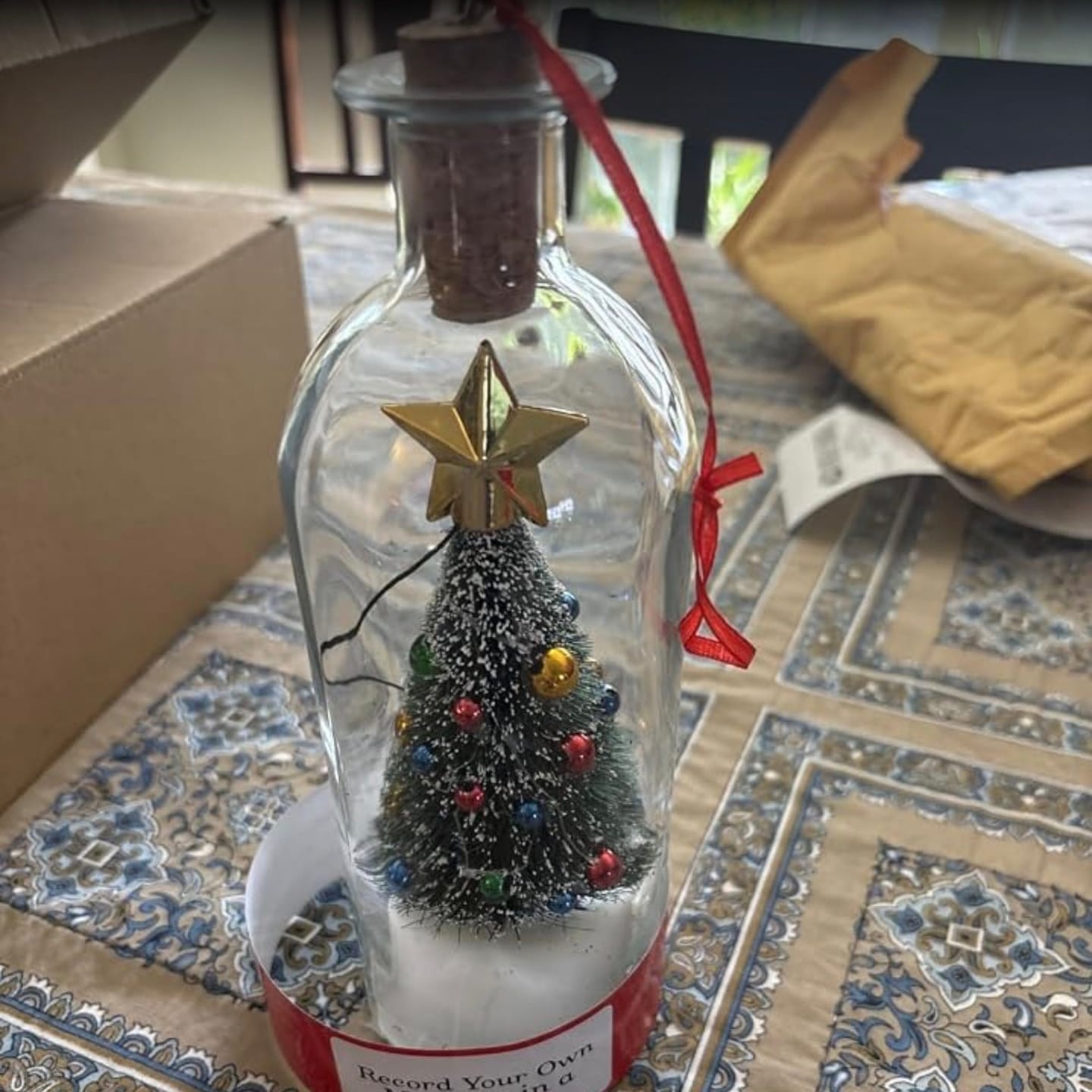 Customer photo review of Botella de Recuerdos Navideños