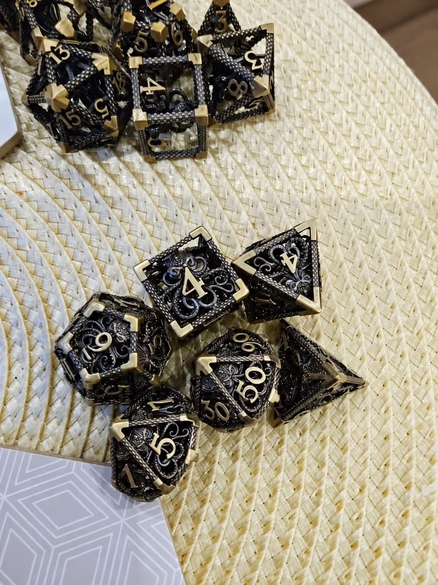 Customer photo review of Abyssal Hollow Metal Dice