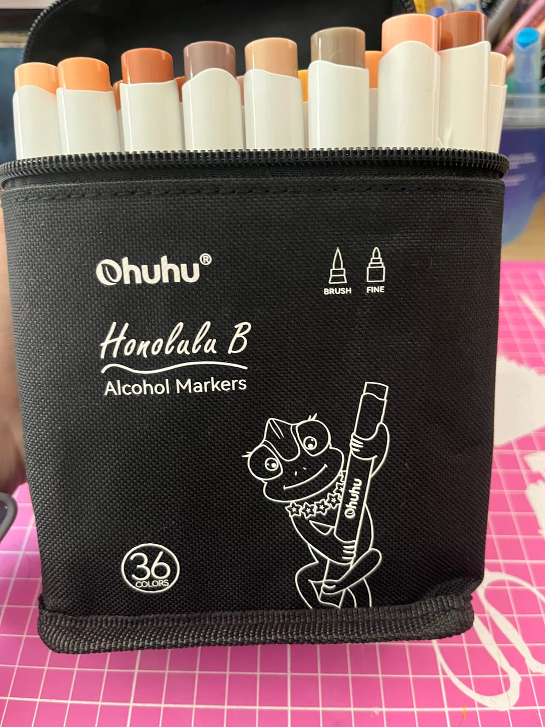 Customer photo review of Ohuhu Honolulu 36 Skin Tone Colors Dual Tips Portrait Alcohol Art Markers (New Color Codes)