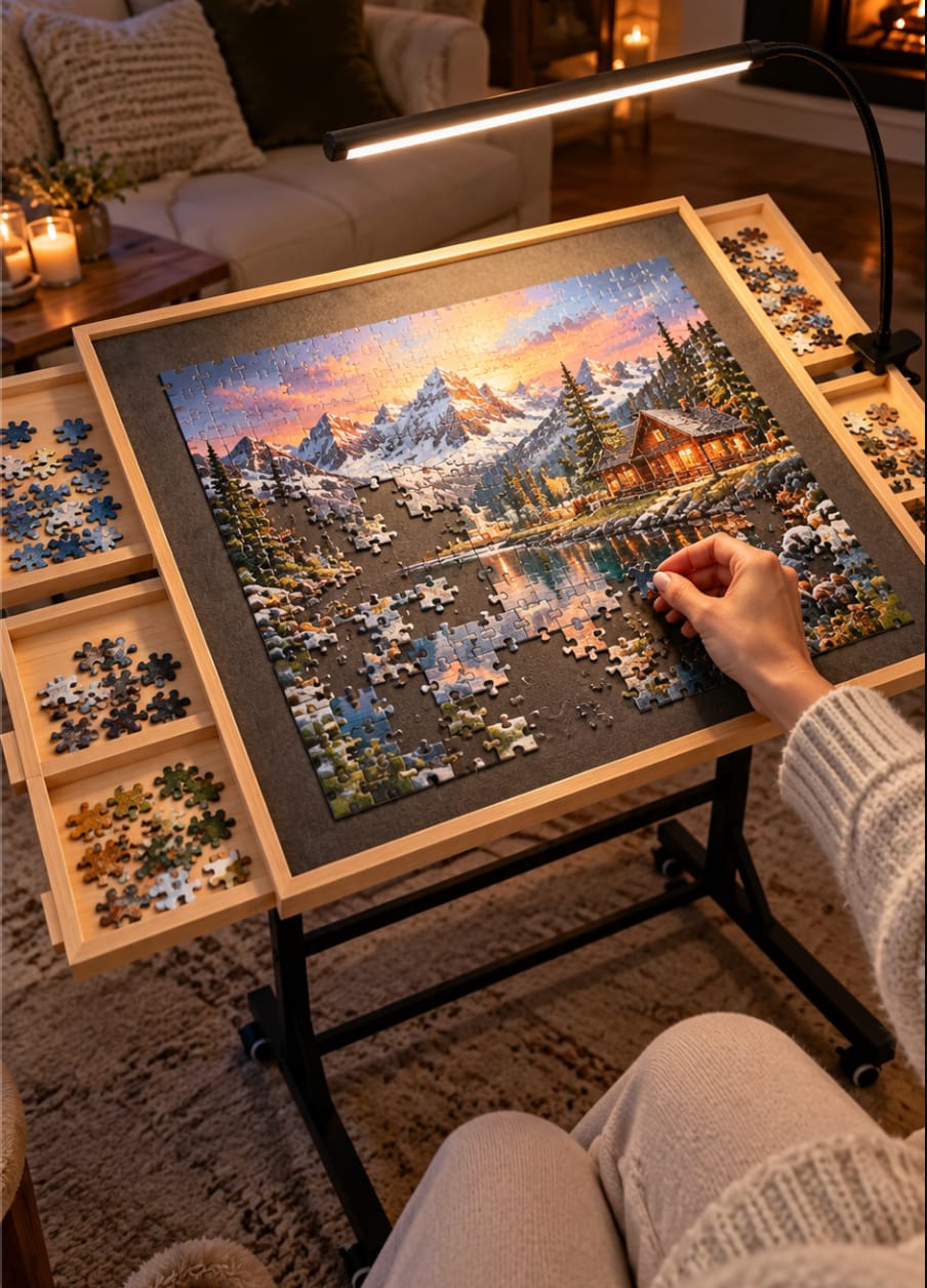 Customer photo review of Puzzlec™ Rolling Puzzle Table