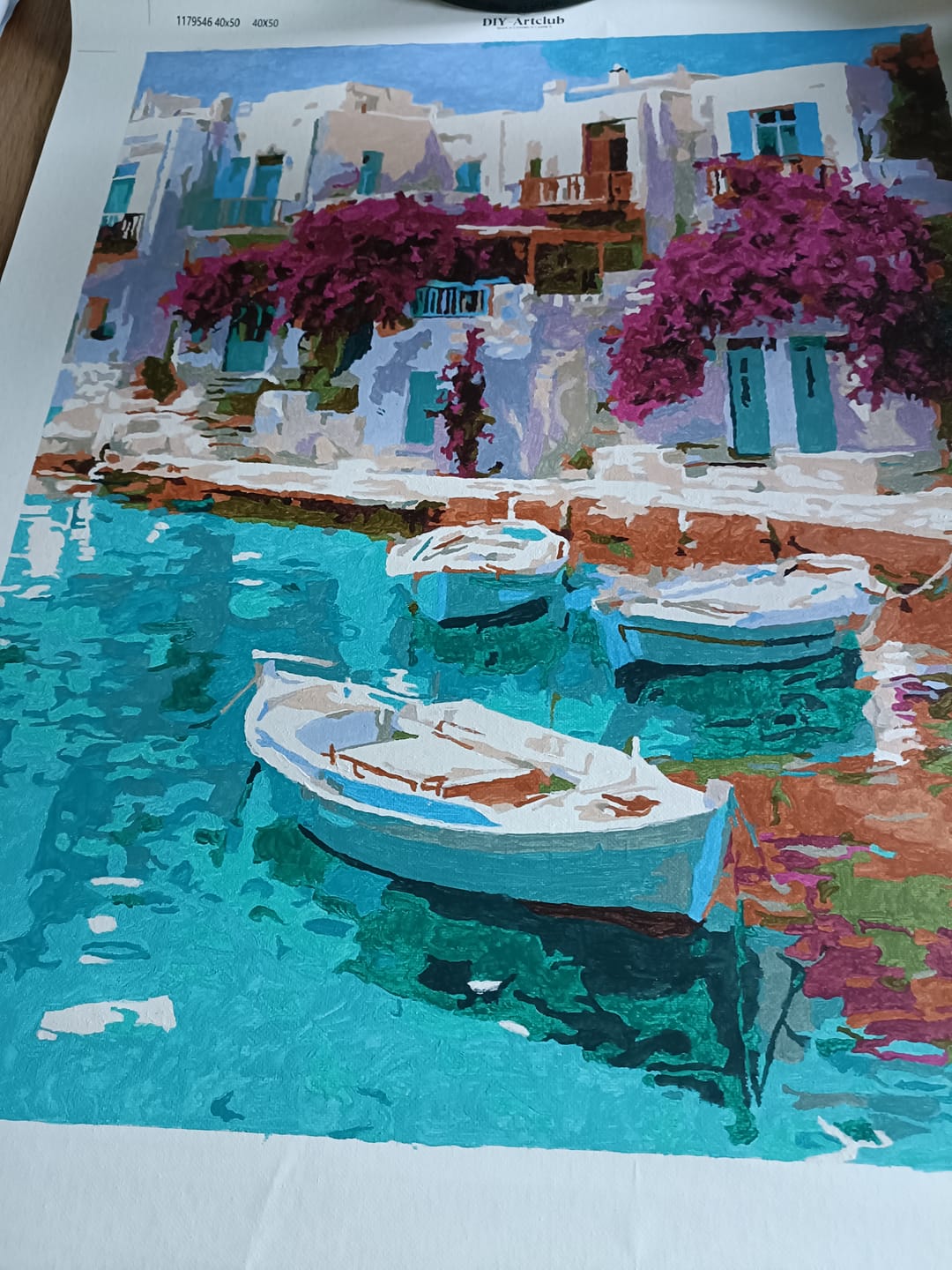 Customer photo review of Harbor Serenity | Paint by Number