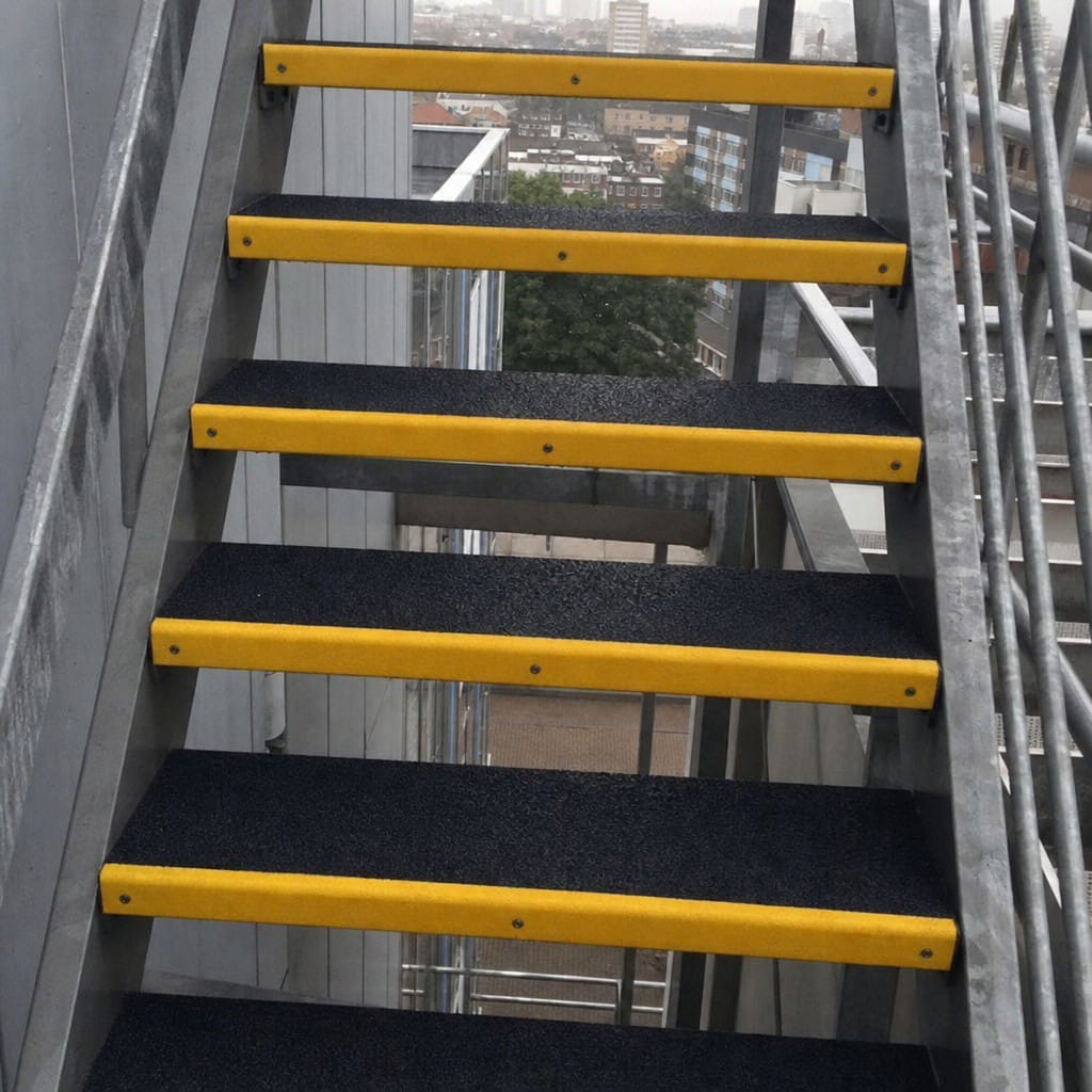 Customer photo review of Aluminium Reinforced GRP Stair Treads Chemical Resistant