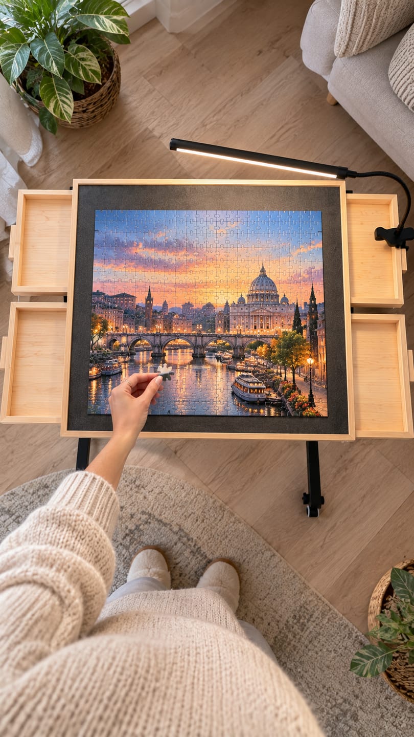Customer photo review of Puzzlec™ Rolling Puzzle Table