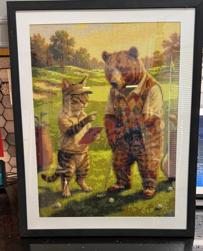 Customer photo review of Golf Lesson on the Green (Diamond Painting)