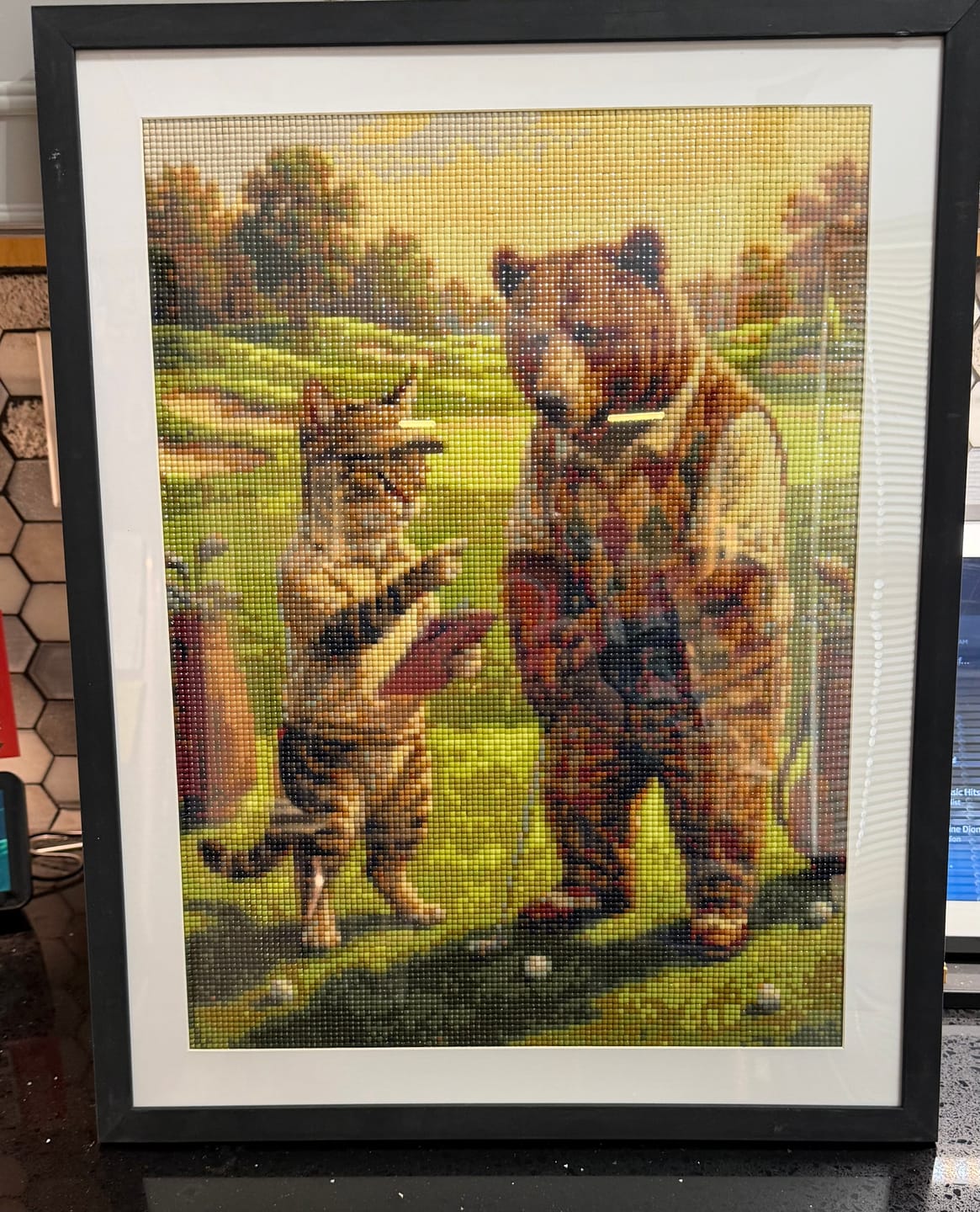 Customer photo review of Golf Lesson on the Green (Diamond Painting)