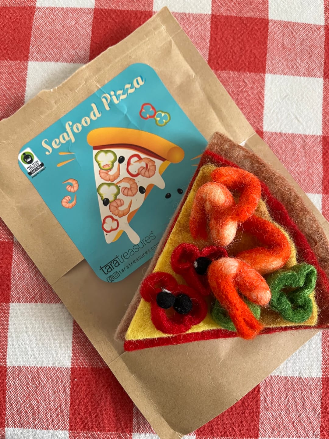 Customer photo review of Felt Seafood Pizza Slice