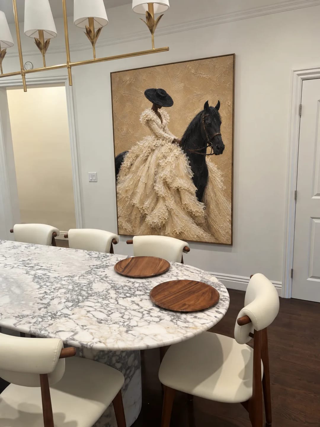 Customer photo review of Ivory Rider Horse Wall Art