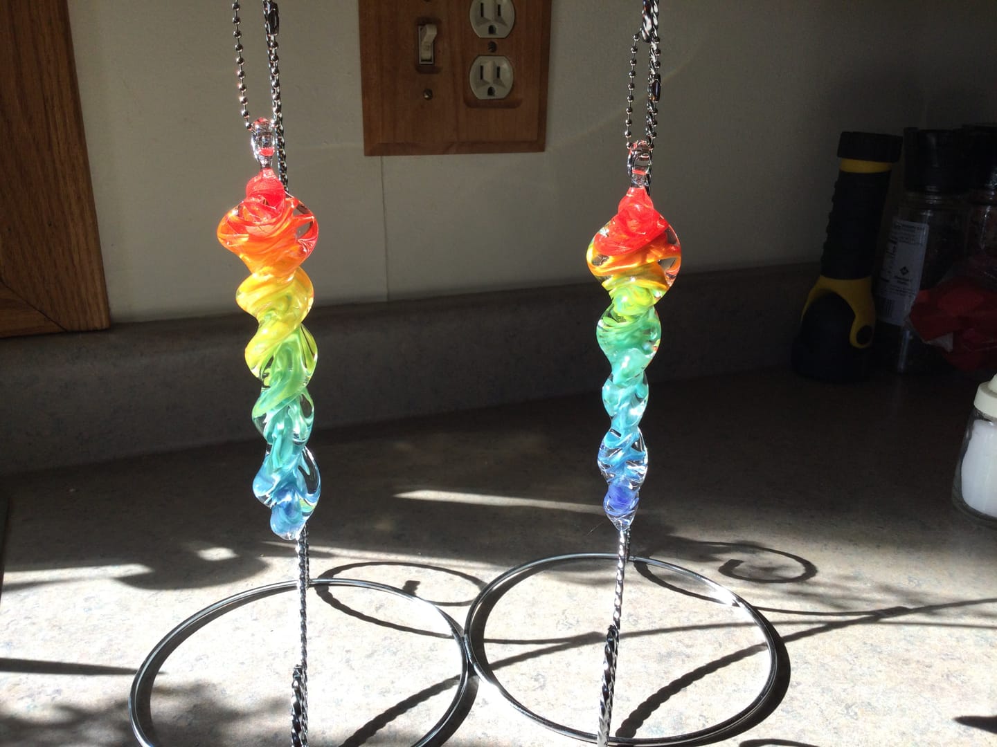 Customer photo review of Rainbow Bridge Spinner with Cremation Ash