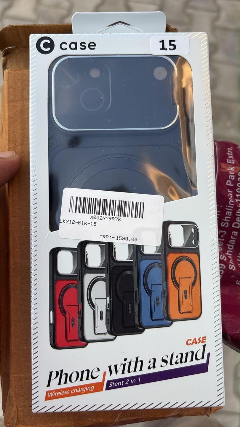 Customer photo review of LuxuryKase Hybrid Armour Case | Built-In Foldable Kickstand | Flip Camera Lens Protection Frame Design | MagSafe Compatible | Rugged PC & TPU Cover For iPhone & Samsung Series
