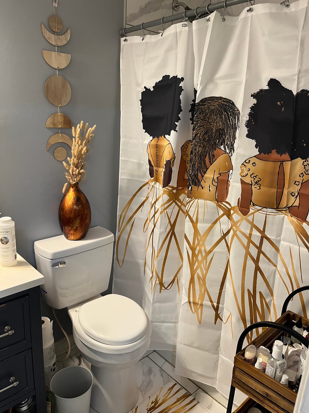 Customer photo review of Royal White Shower Curtain