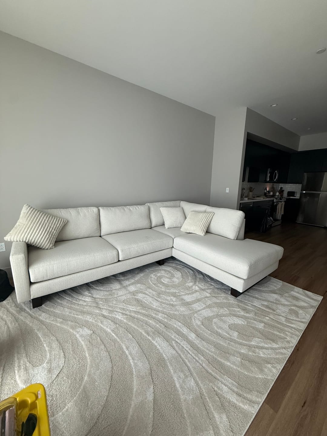 Customer photo review of Cozy Abstract Cream Rug