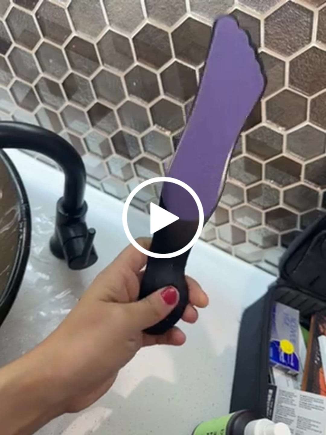 Customer video review of Stocking Lovers Purple Terminator Large Foot File