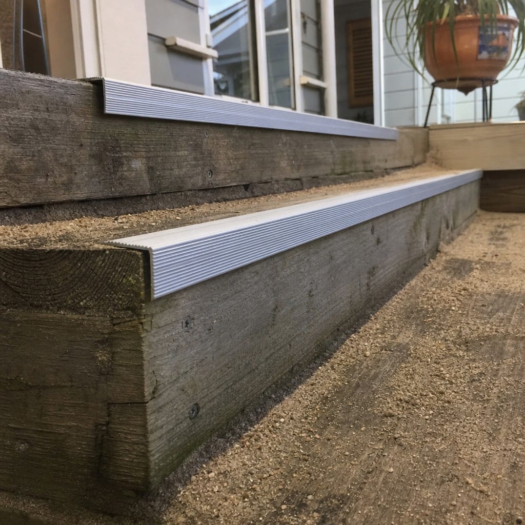 Customer photo review of Aluminium Stair Nosing 35x35mm Ribbed Anti-Slip, Screw or Self-Adhesive