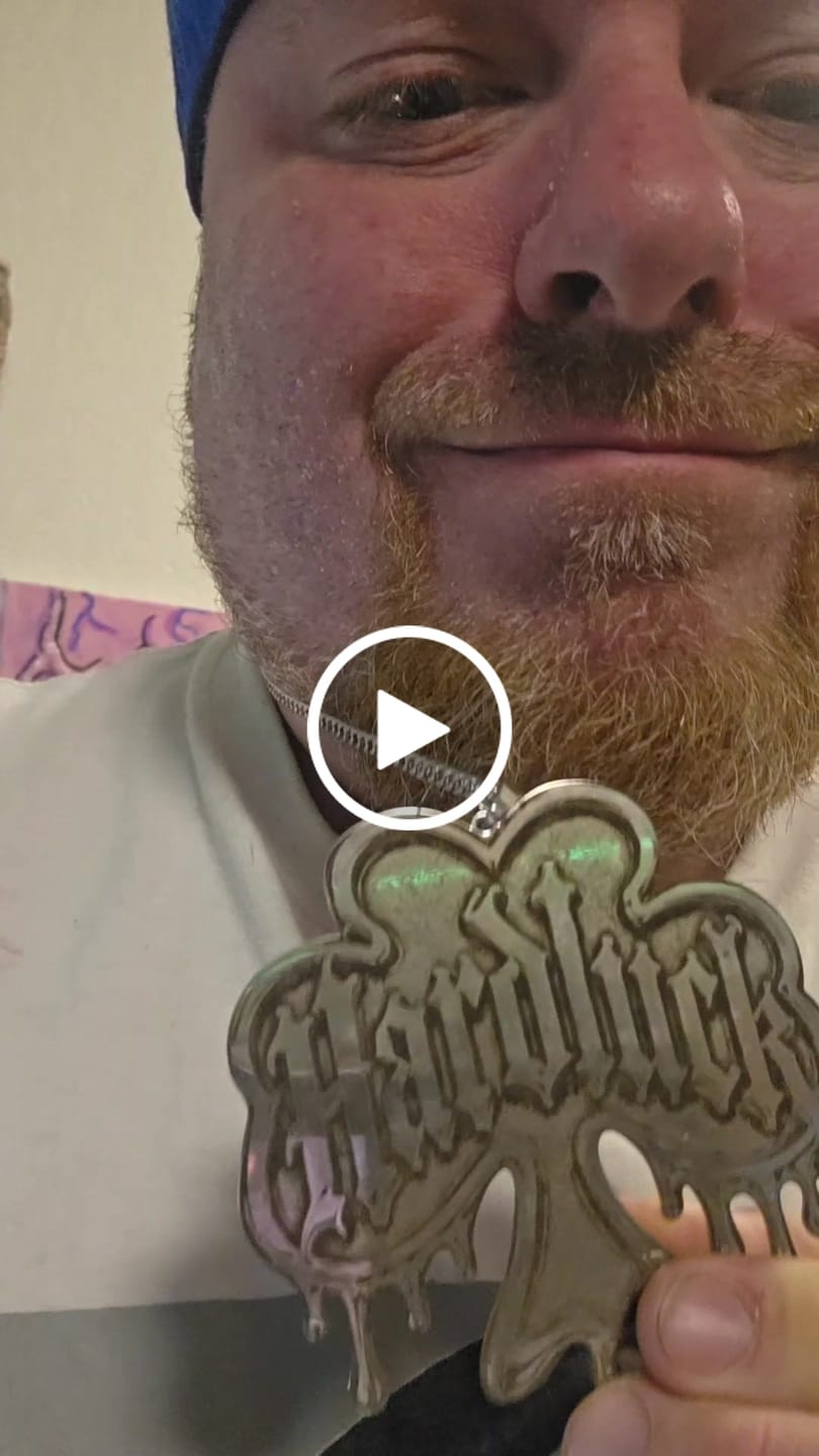 Customer video review of Custom Logo Engraved Photo Pendant Necklace