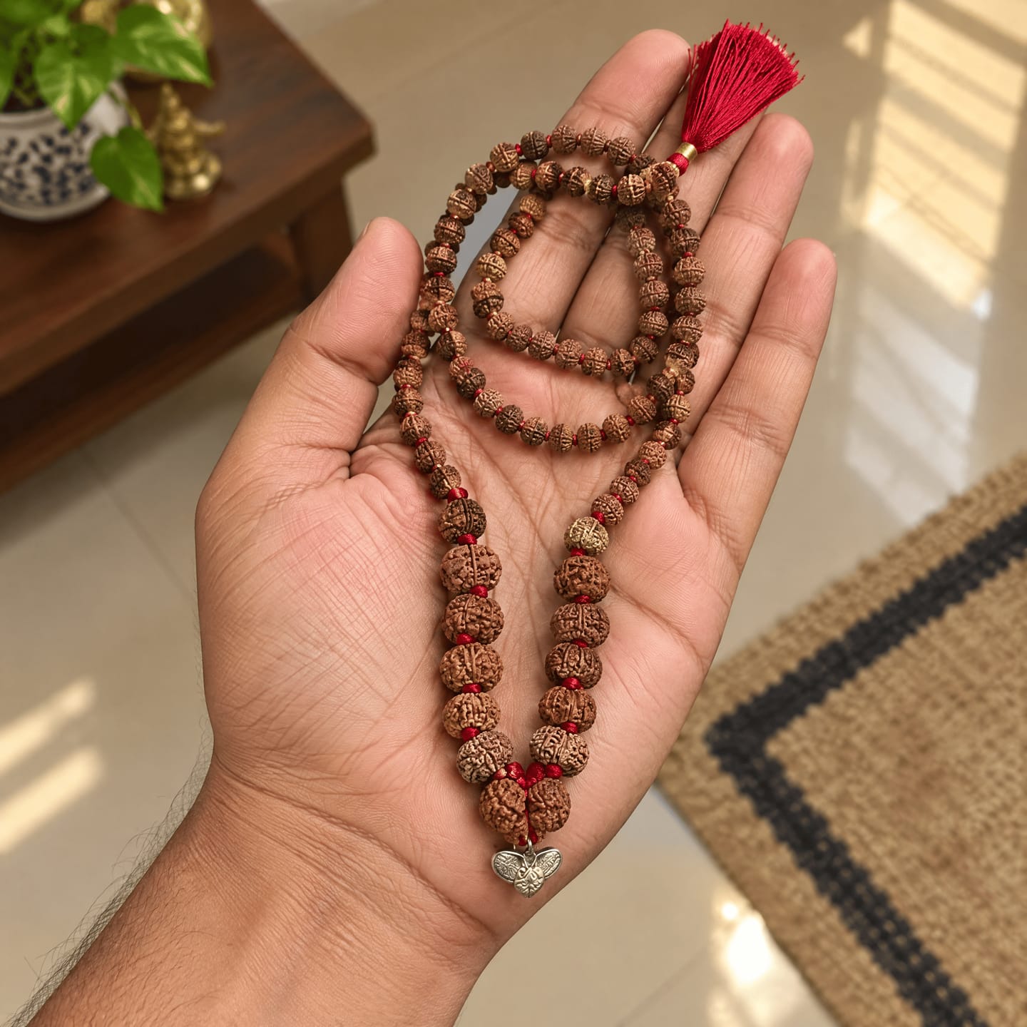 Customer photo review of 1-14 Mukhi Rudraksha Mala (Indian)