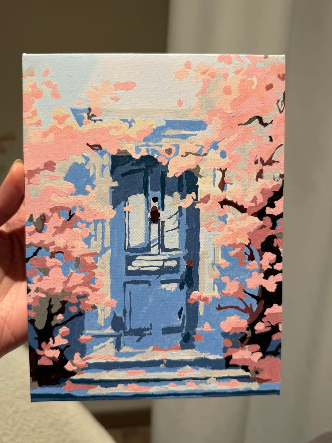 Customer photo review of 6 Mini Paintings - Colorful Doors Set