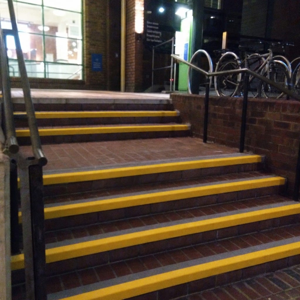 Customer photo review of Anti Slip GRP Stair Nosing 70x30mm Fire Retardant