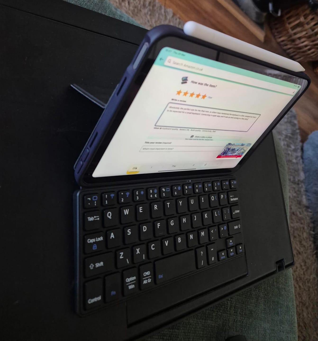 Customer photo review of AA OOS TypeNest™ Foldable Bluetooth Keyboard with Stand — Pairs 3 Devices