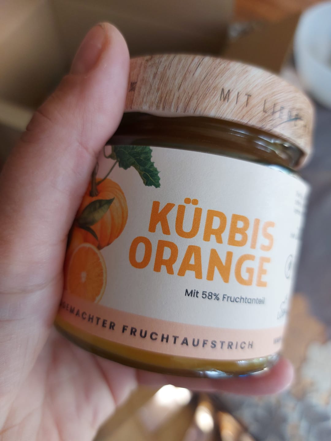 Customer photo review of Handgemachter Kürbis-Orange Fruchtaufstrich mit Ingwer vom Hof