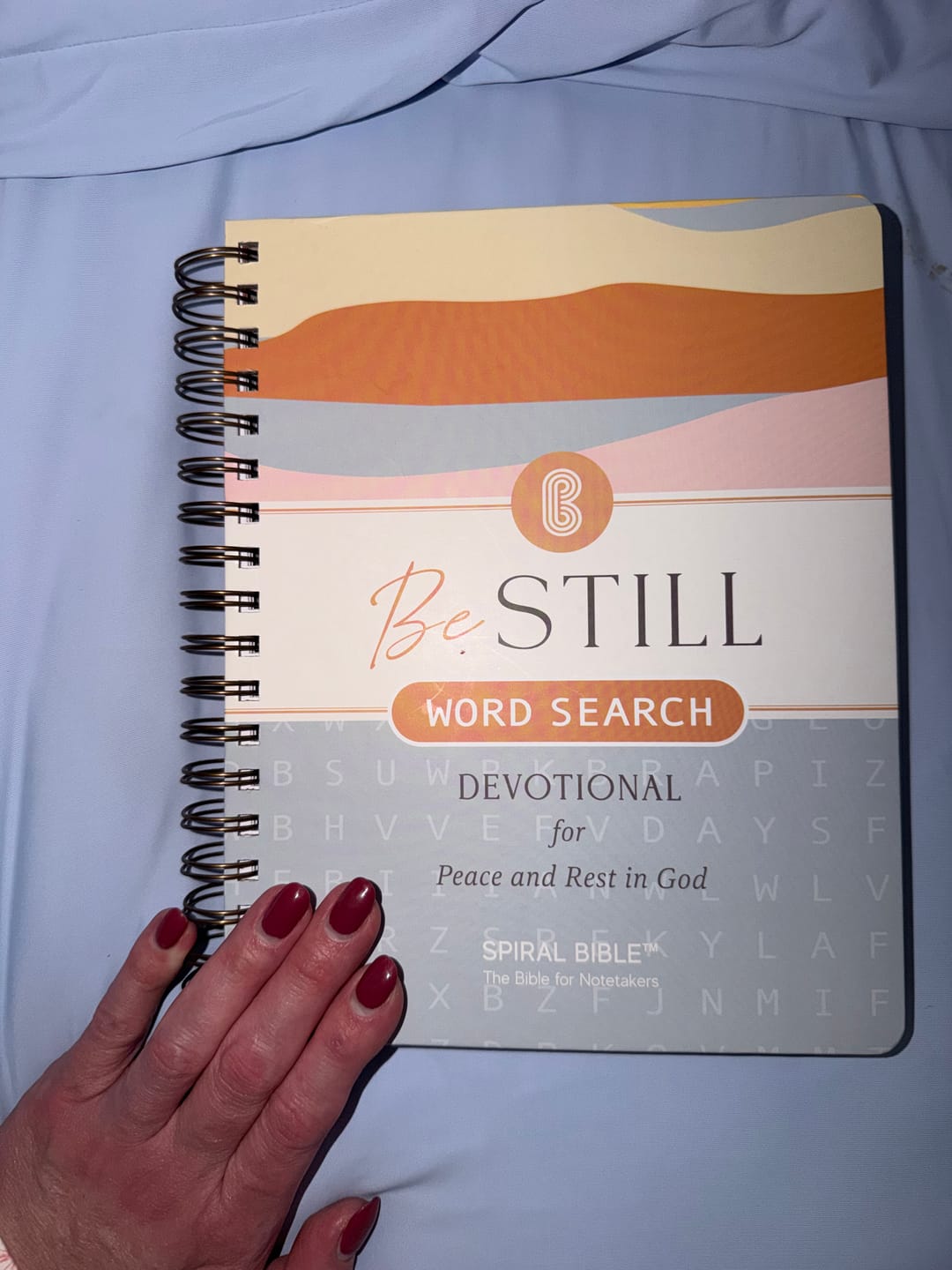 Customer photo review of Be Still: Word Search Devotional for Peace & Rest in God