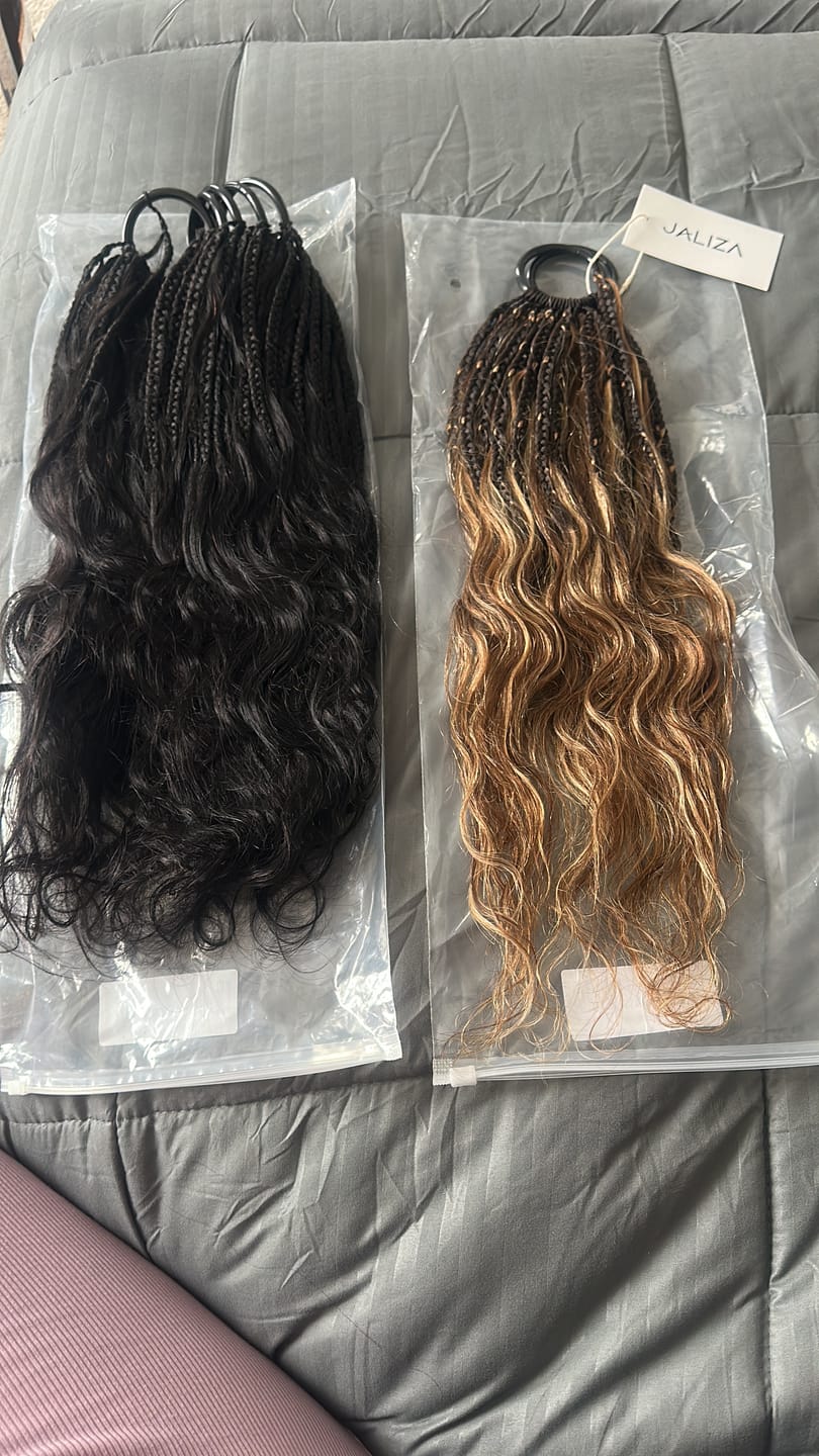 Customer photo review of Ghost Loop™ Crochet Boho Braids With Body Wave Human Hair Curls