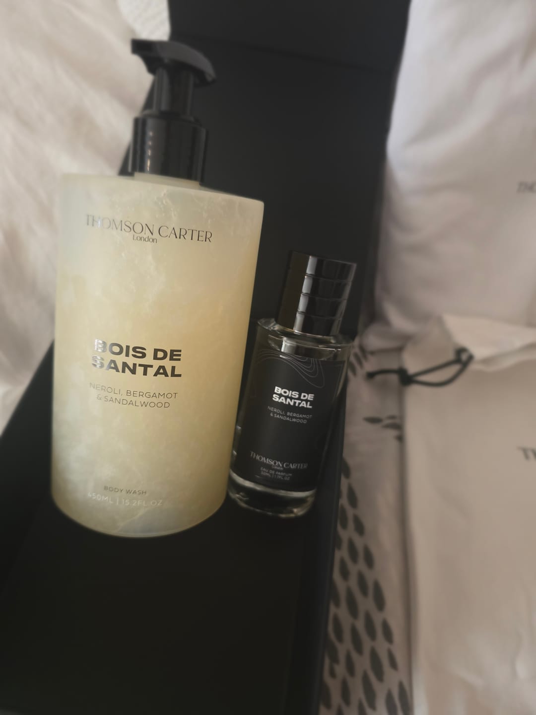 Customer photo review of 50ml Fragrance & Body Wash Bundle
