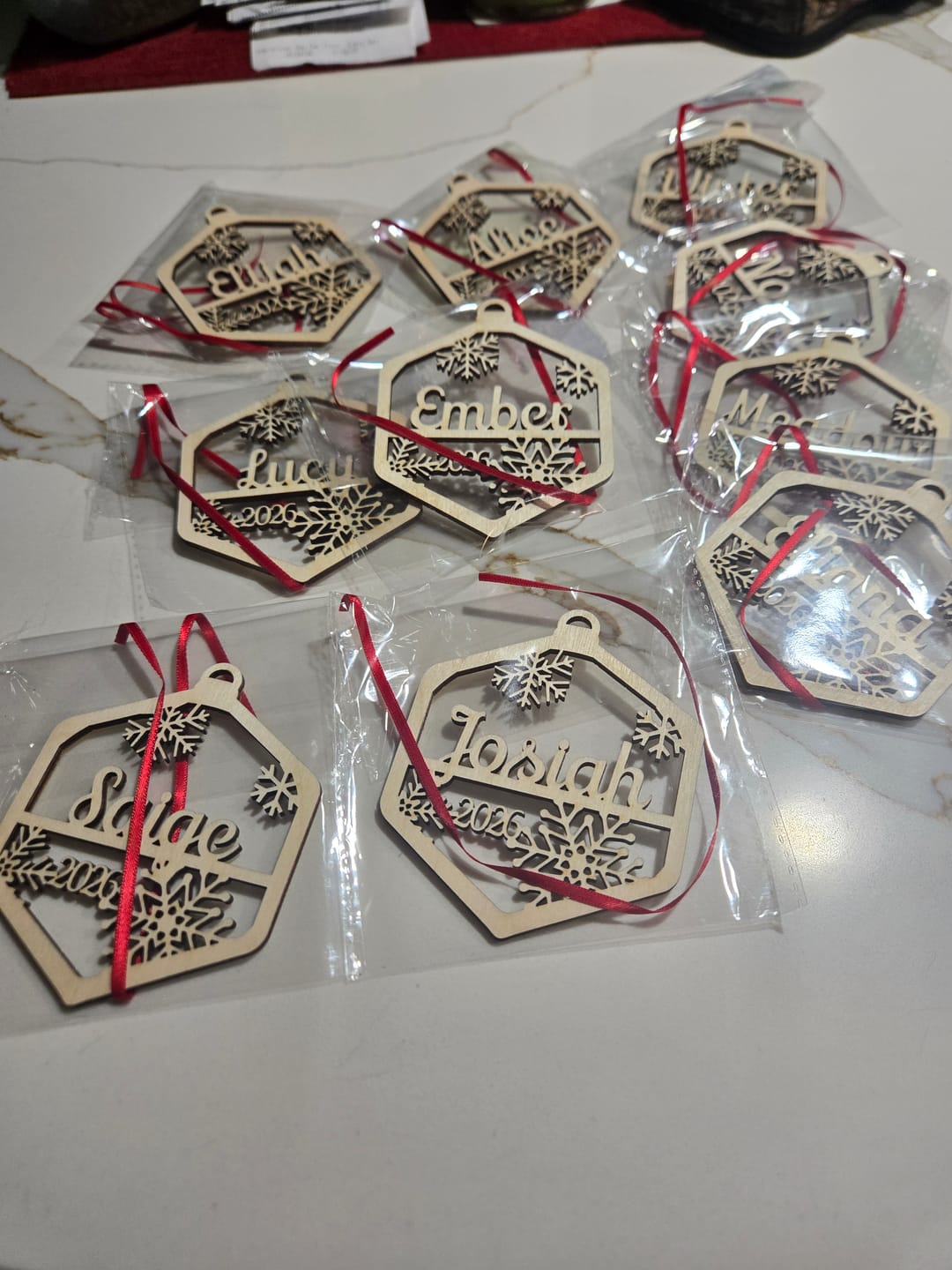 Customer photo review of Personalized Christmas Ornaments