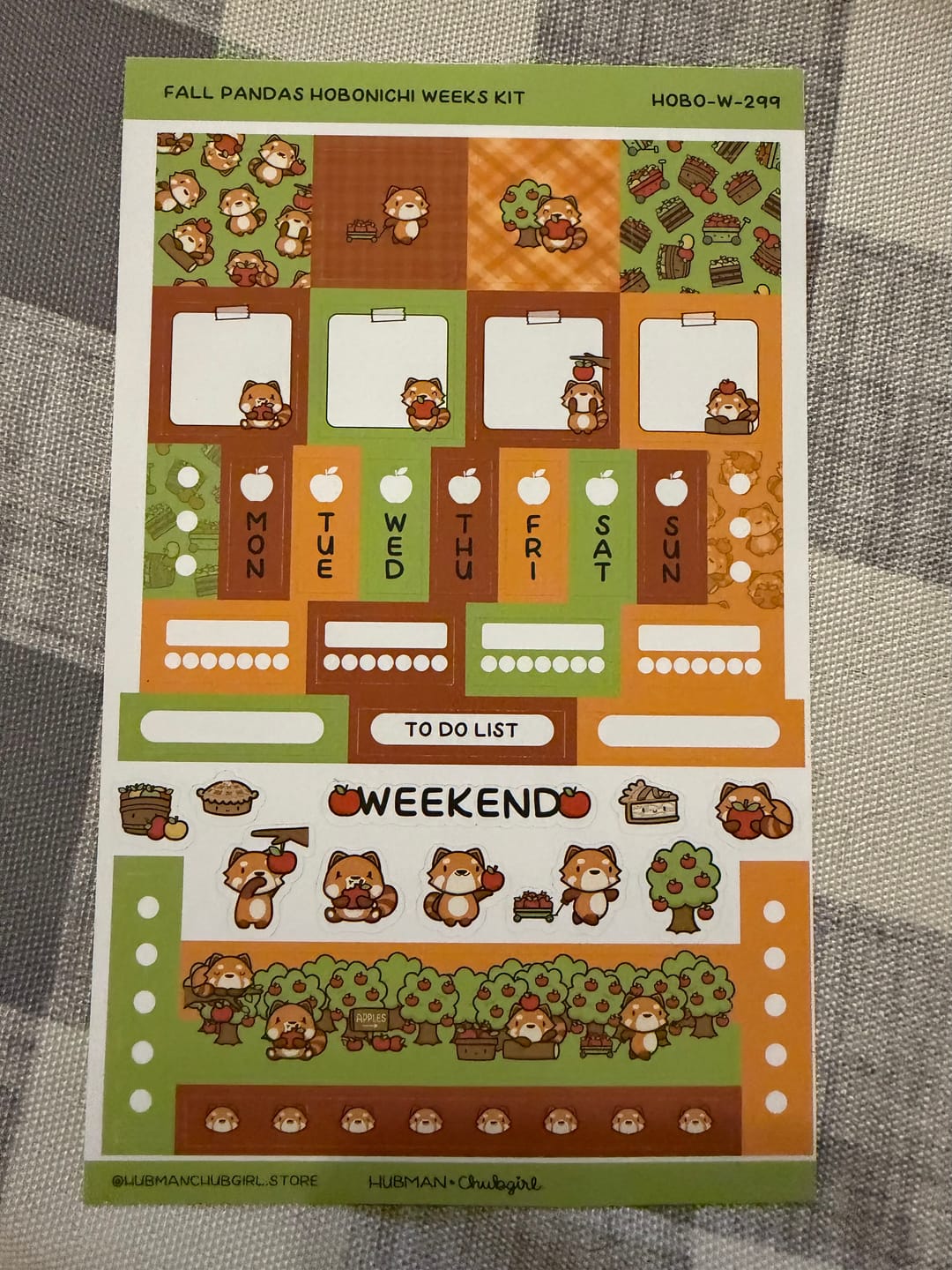 Customer photo review of Fall Pandas Hobonichi Weeks Kit