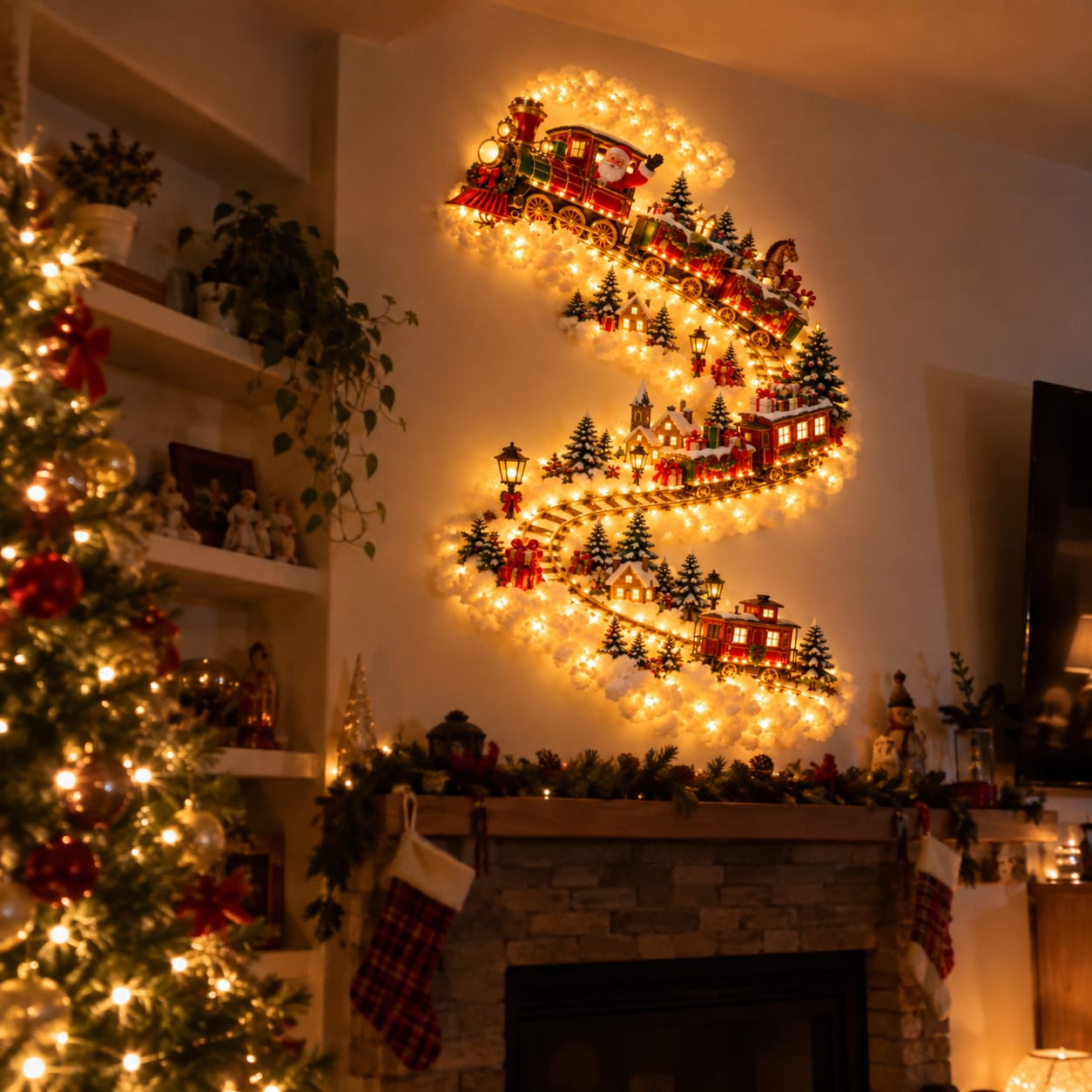 Customer photo review of Decoración Navideña de Pared con Luces