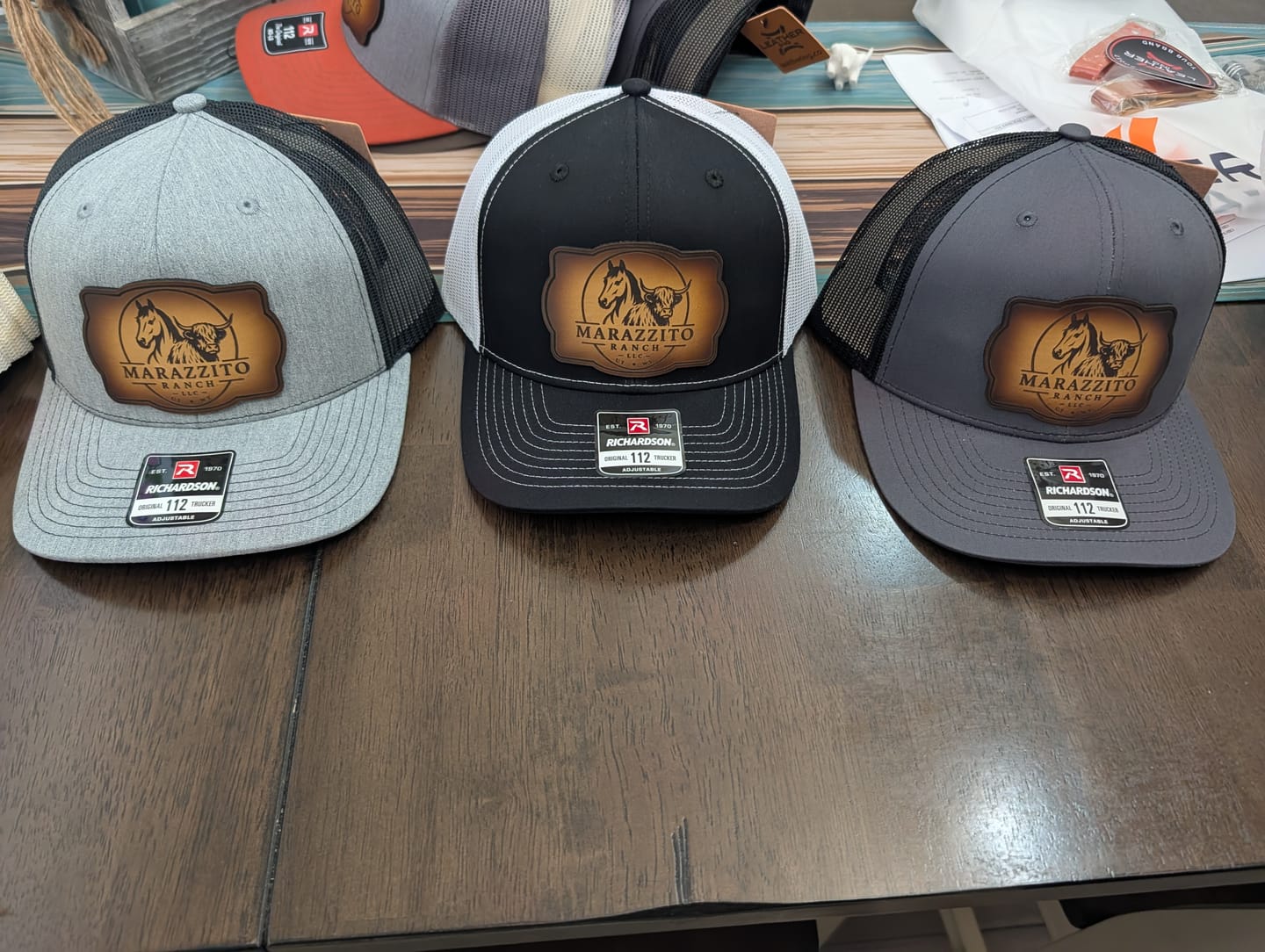 Customer photo review of Richardson 112 Custom Leather Patch Hats