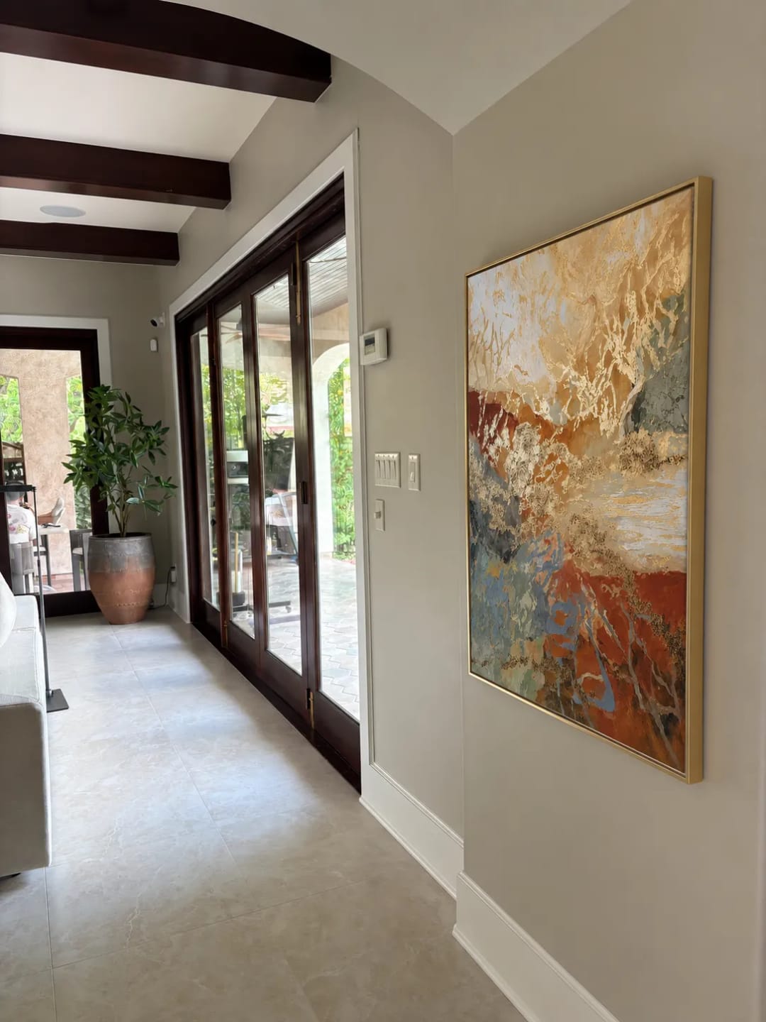 Customer photo review of Copper Torrent Abstract Wall Art
