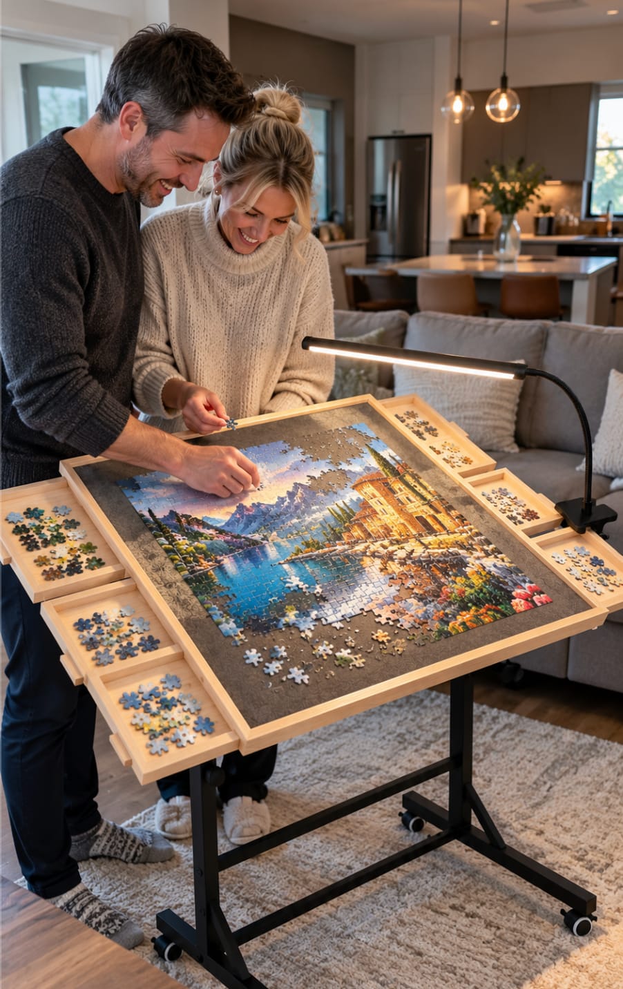 Customer photo review of Puzzlec™ Rolling Puzzle Table