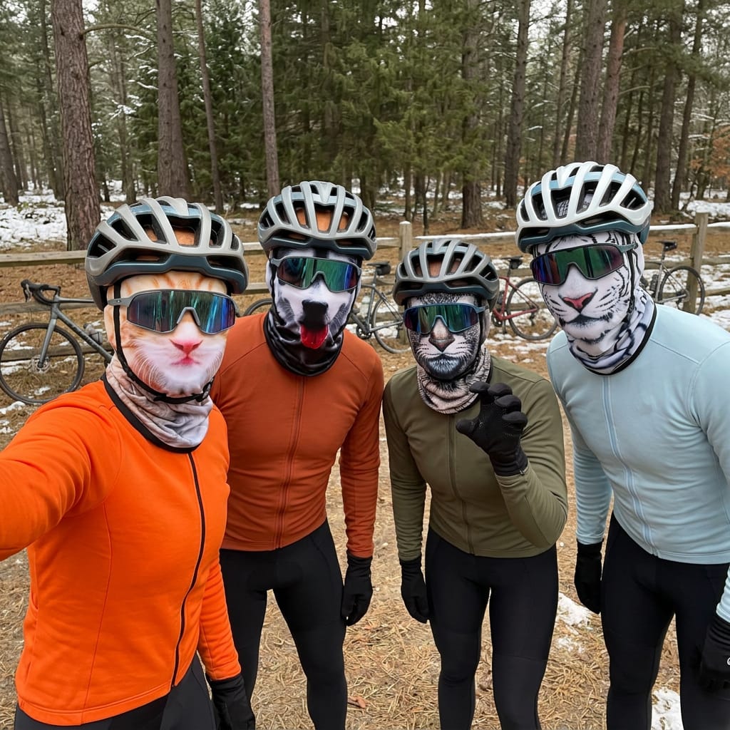 Customer photo review of Animal Masks for Winter Rides