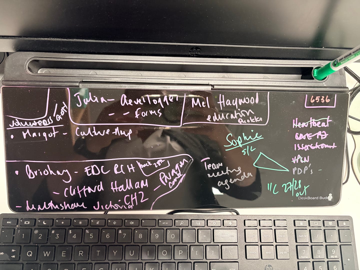 Customer photo review of Dry Erase Markers (For Black & White DeskBoard Buddy)