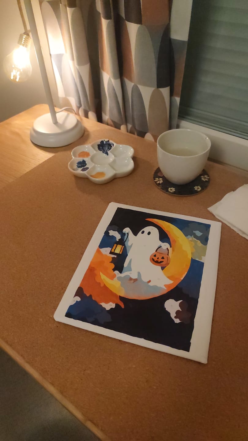 Customer photo review of 6 Mini Paintings - Spooky Halloween Set