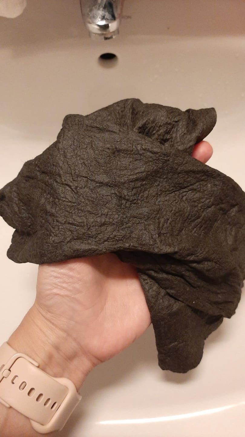 Customer photo review of Chiffon Vireliya – Vitres sans traces, juste avec de l'eau