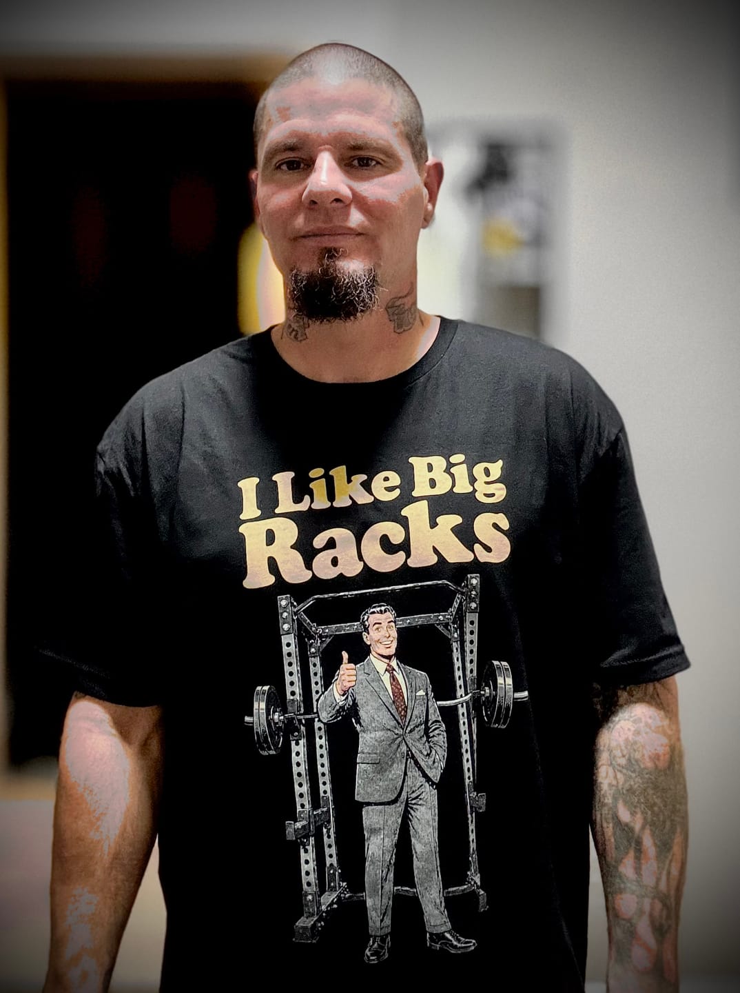 Customer photo review of I Like Big Racks T-Shirt