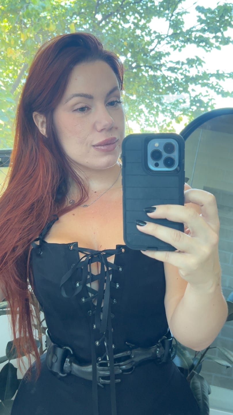 Customer photo review of PRE-ORDER - Duchess Corset in Black Cotton Sateen