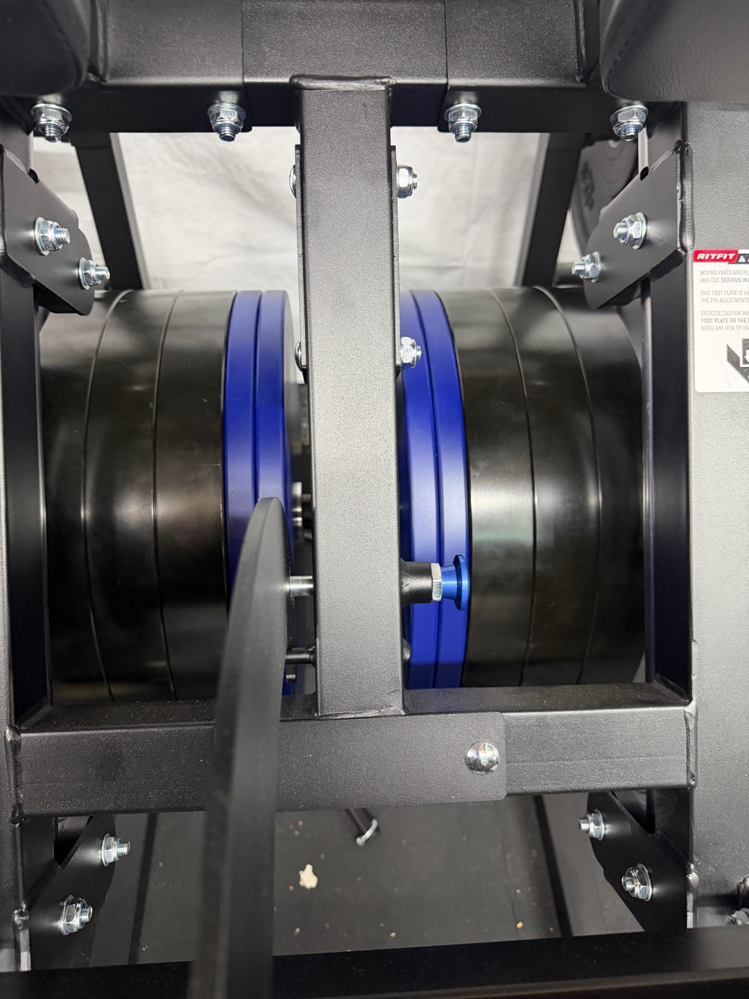 Customer photo review of RitFit Vintage Color-Coded Steel Olympic Plates 2-Inch